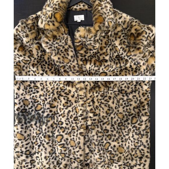 Lost+Wander Long Leopard Faux Fur Coat Women L Large - Picture 4 of 7